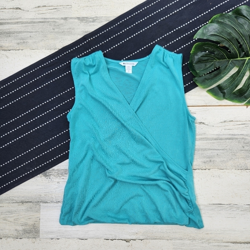 Athleta Breezy Wrap Tank Camisole Blue Size Small